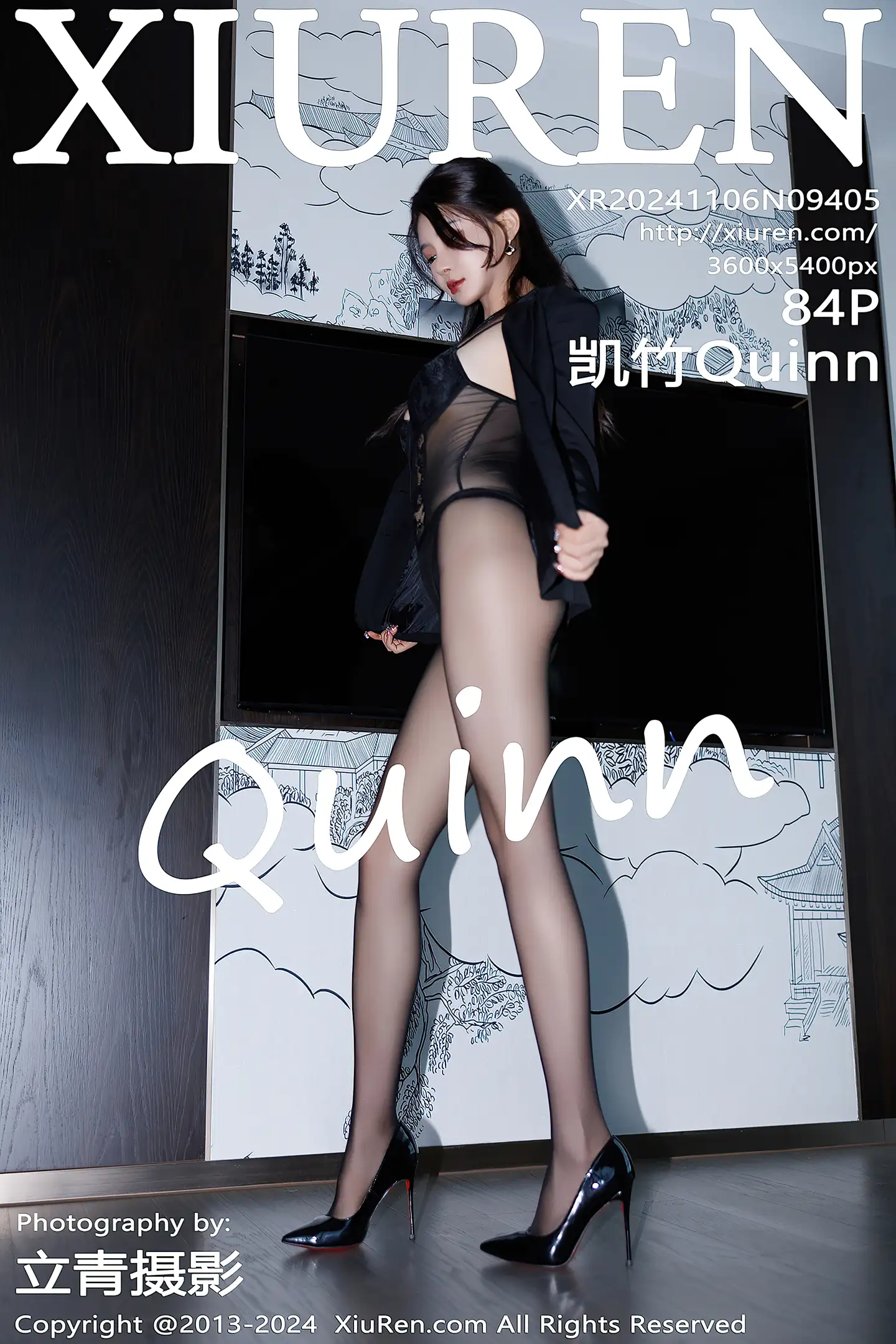 [XiuRen秀人网]No.9405_模特凯竹Quinn性感黑色OL制服露黑色蕾丝情趣连体衣完美诱惑写真84P-秀人网 - XiuRen.Xyz